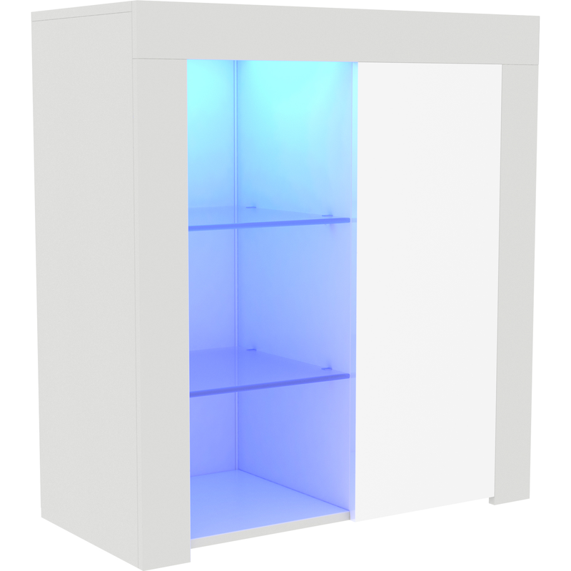 Vida Designs Azura 1 Door LED Sideboard - White