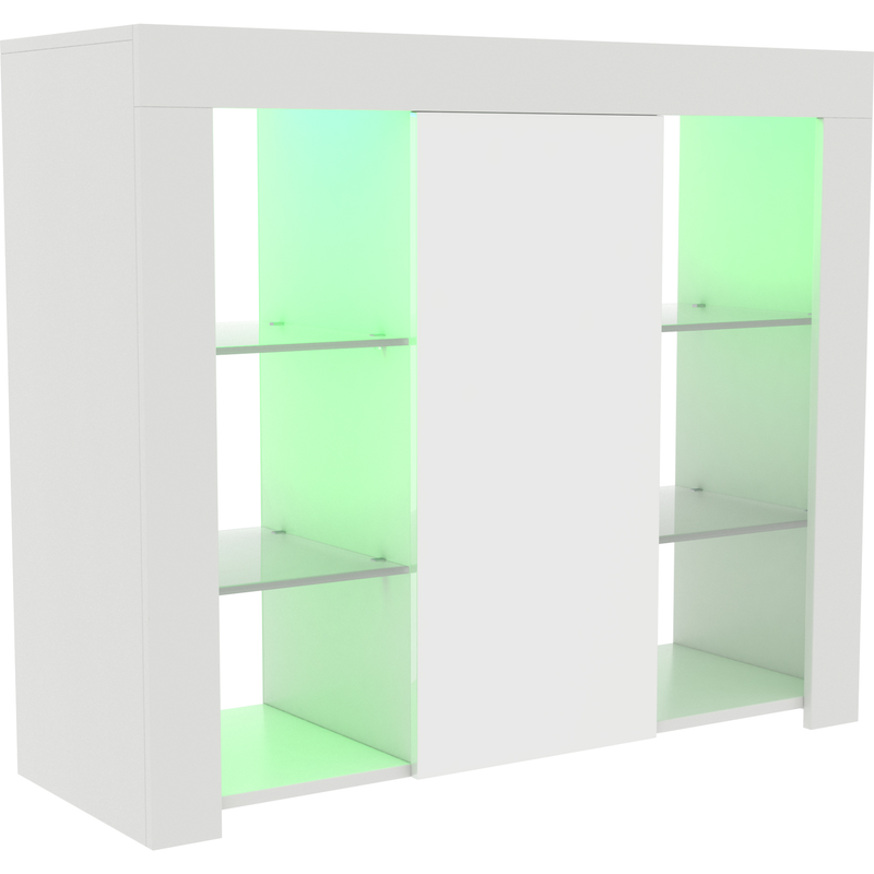 Vida Designs Azura 1 Door Large LED Sideboard - White