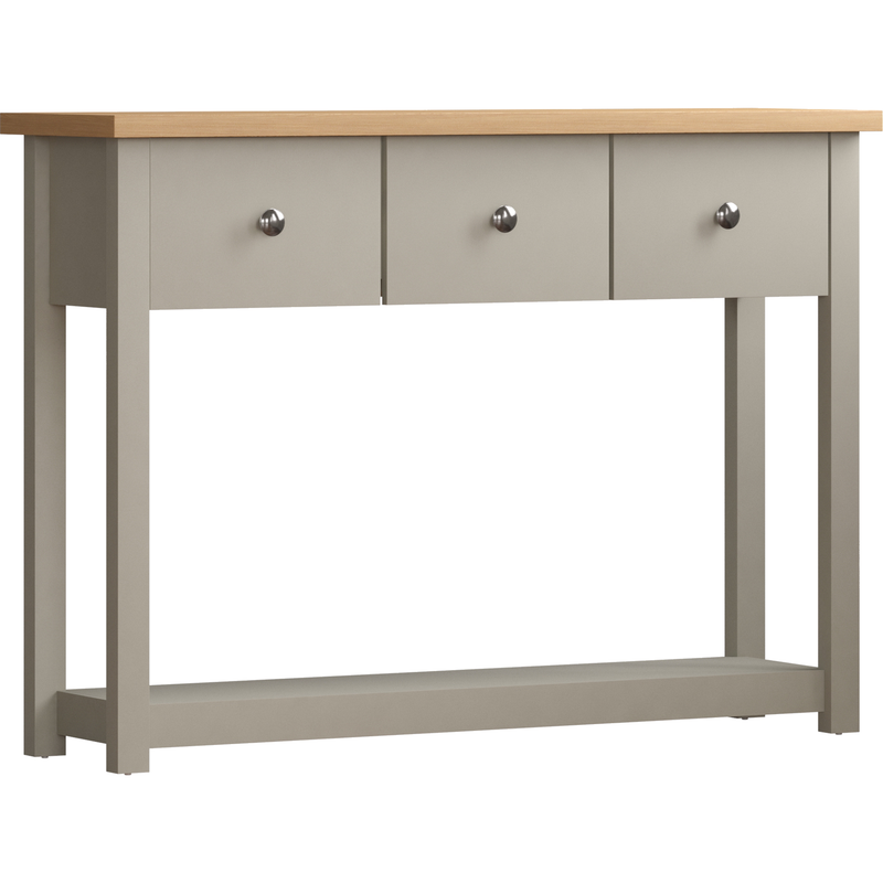 Vida Designs Arlington 3 Drawer Console Table - Grey