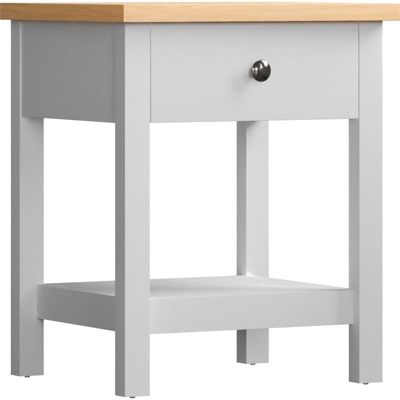 Vida Designs Arlington 1 Drawer Side Table - White