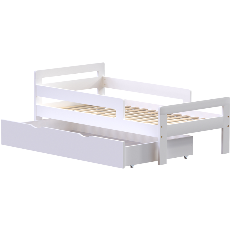 Junior Vida Taurus Toddler Bed With Storage - White