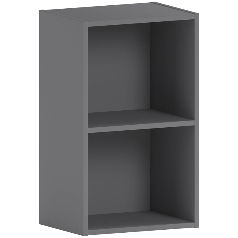 Vida Designs Oxford 2 Tier Cube Bookcase - Grey