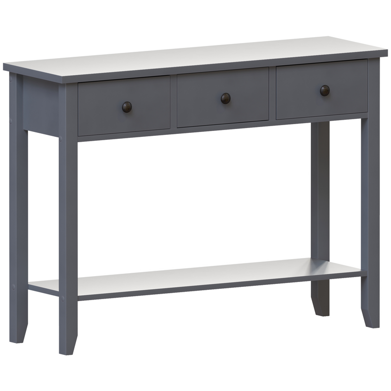 Vida Designs Windsor 3 Drawer Console Table - Grey