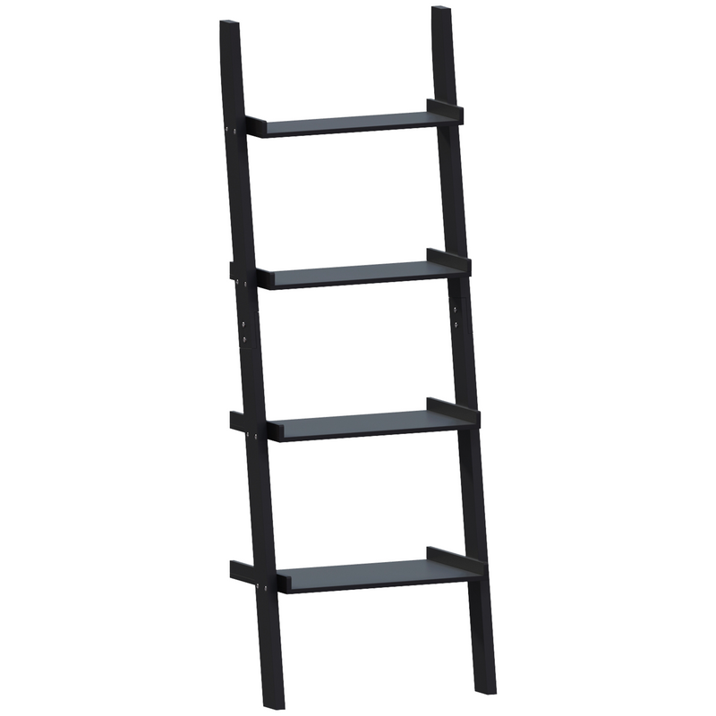Vida Designs York 4 Tier Ladder Bookcase - Black