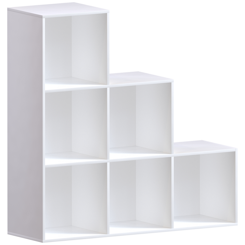 Vida Designs Durham 6 Cube Staircase Storage Unit - White