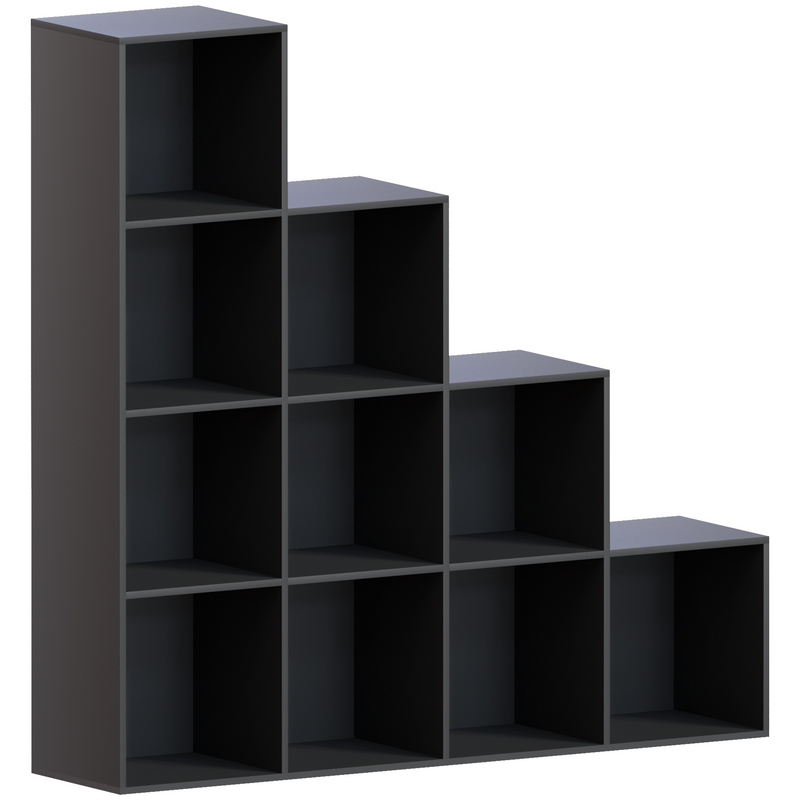 Vida Designs Durham 10 Cube Staircase Storage Unit - Black