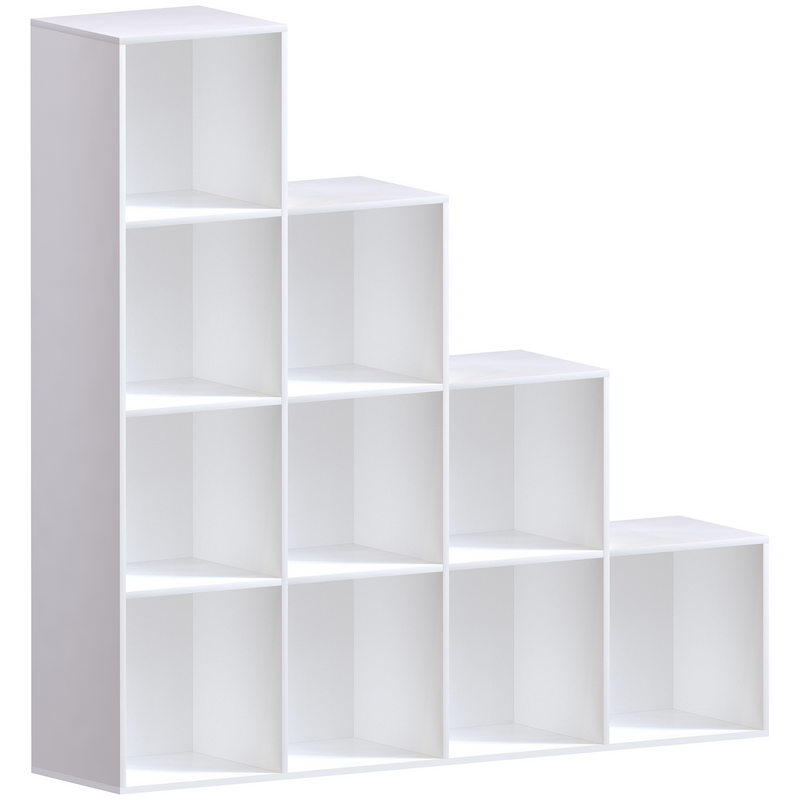 Vida Designs Durham 10 Cube Staircase Storage Unit - White