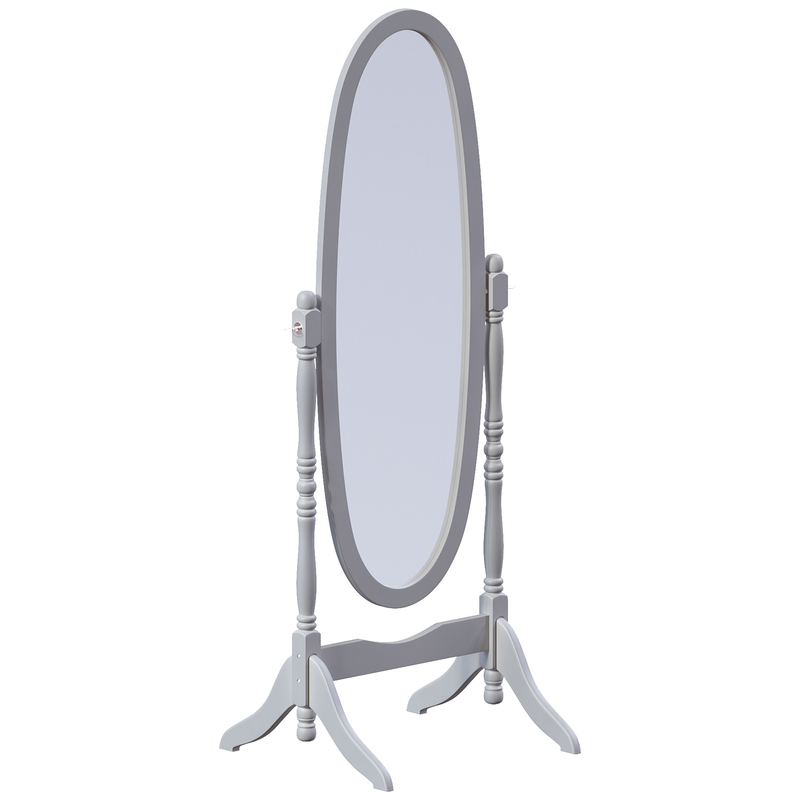 Vida Designs Nishano Oval Cheval Mirror - Grey