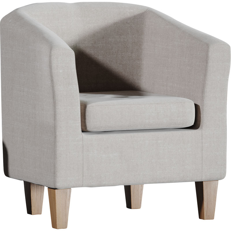 Vida Designs Boston Linen Tub Chair - Beige
