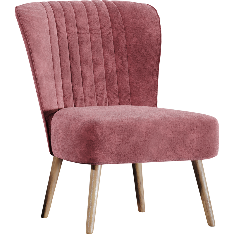 Vida Designs Lincoln Velvet Accent Chair - Blush Pink