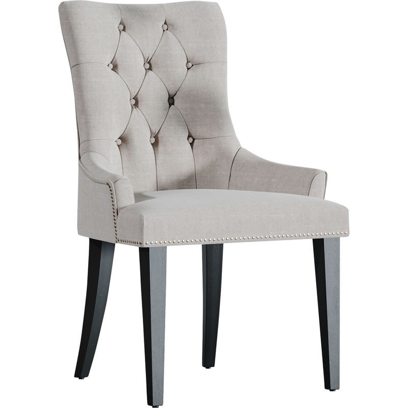 Vida Designs Alton Linen Accent Dining Chair - Light Grey