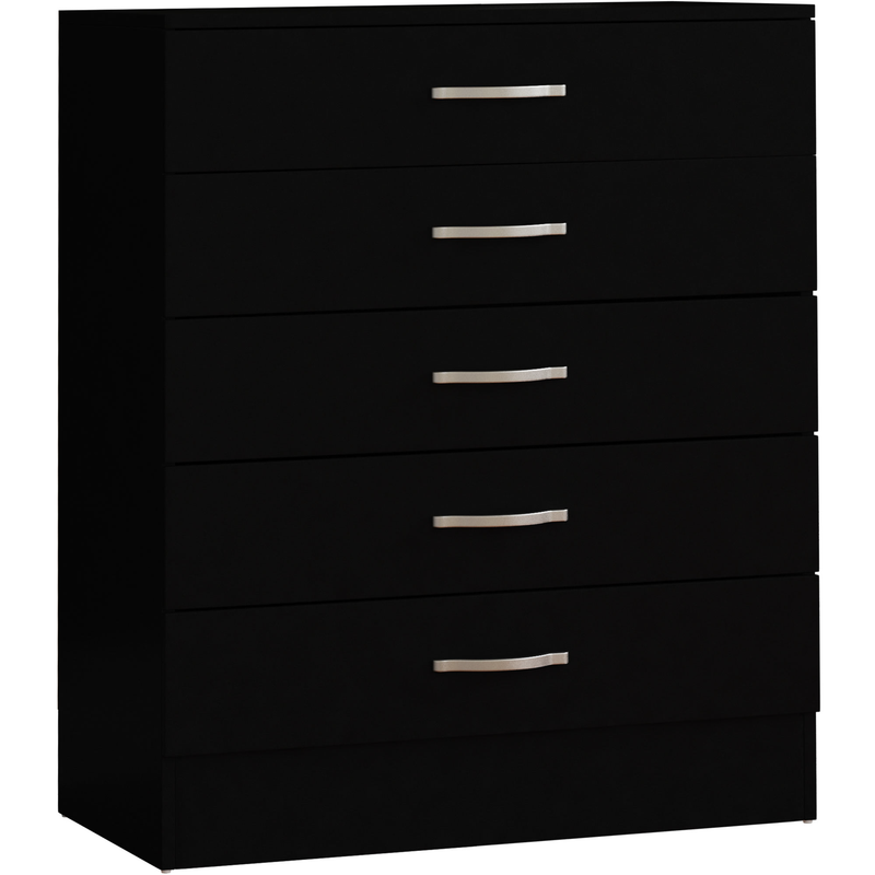 Vida Designs Riano 5 Drawer Chest - Black