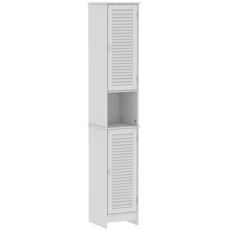 Bath Vida Liano 2 Door Tall Cabinet - White