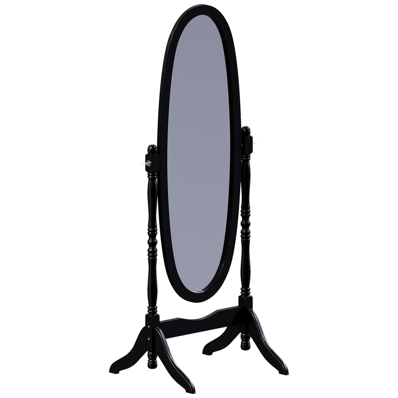 Vida Designs Nishano Oval Cheval Mirror - Black
