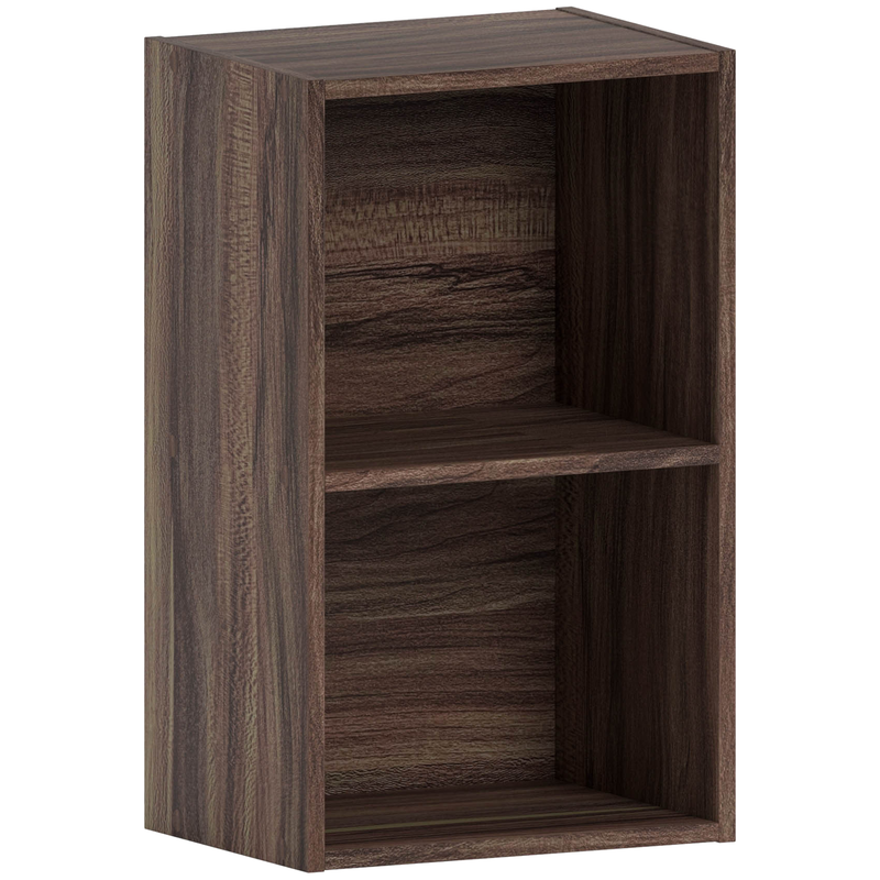 Vida Designs Oxford 2 Tier Cube Bookcase - Walnut