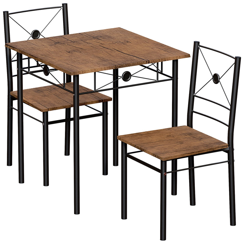 Vida Designs Roslyn 2 Seater Dining Set - Dark Wood