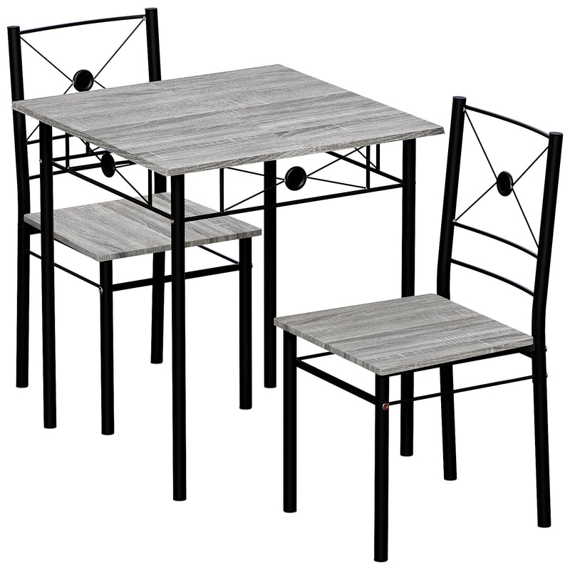 Vida Designs Roslyn 2 Seater Dining Set - Grey