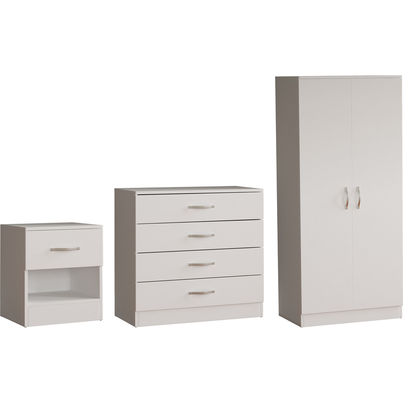 Vida Designs Riano Trio Bedroom Set - White